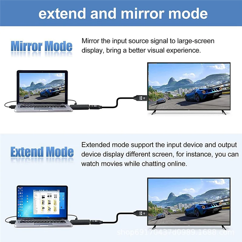 TA-4K 60Hz -Compatible To Displayport Adapter Converter Black Converter Converter Computer Monitor Cable