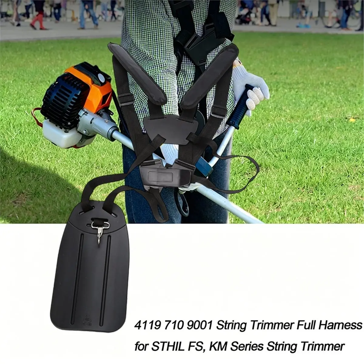 Lawn Mower Harness of Shoulder Strap for Black Trimmer Shoulder Strap Abs+Nylon