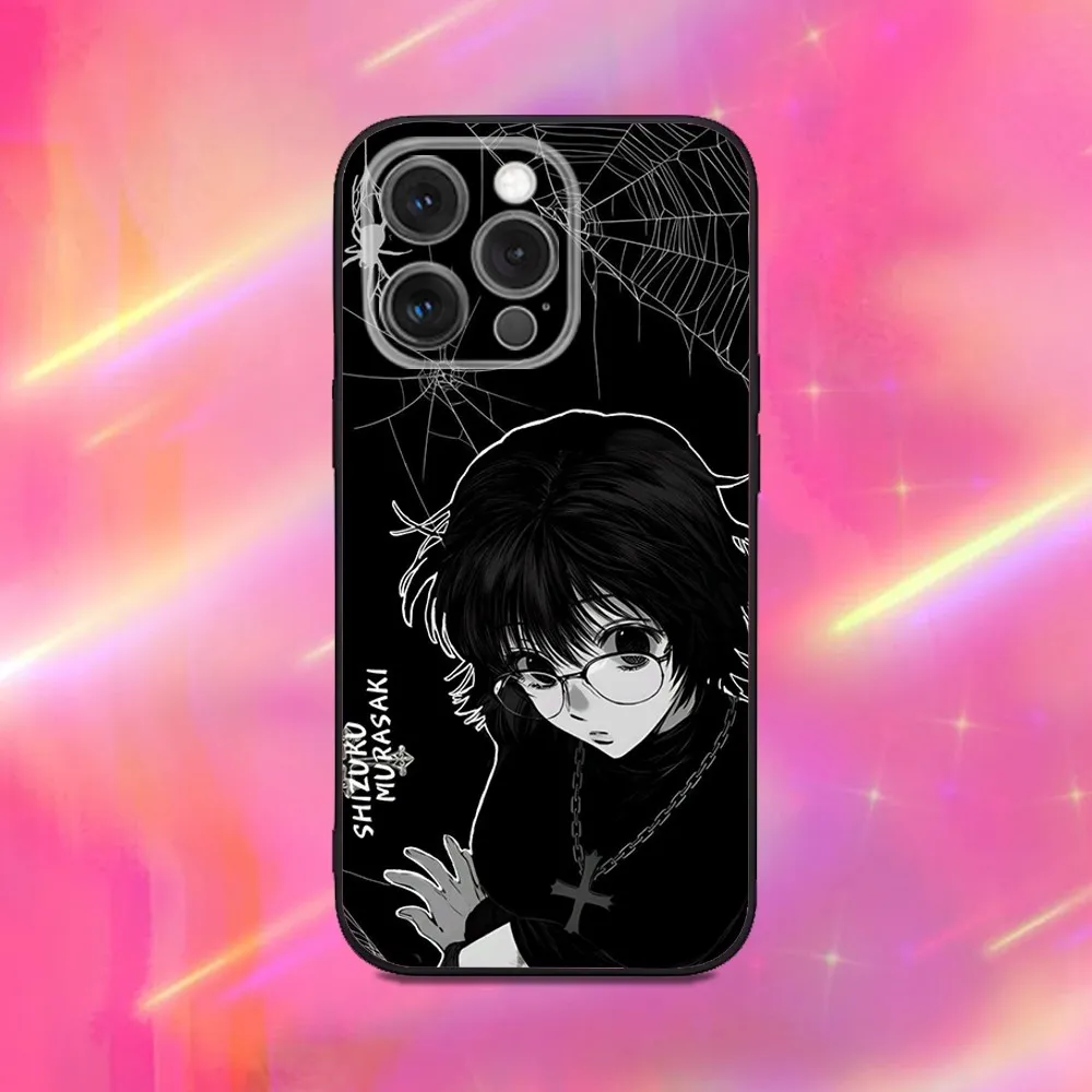 حافظة هاتف S-Shizuku M-Murasaki Anime لهاتف iPhone 16,15,14,13,12,11,Pro,Max,Plus,X,XS,XR,SE,8,7,Mini,Soft Silicone Black Case #5