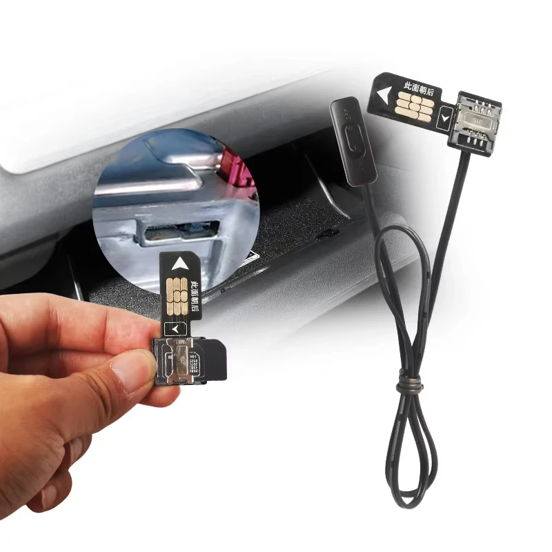 PCB لـ WL3 Tesla Model/Model3 تحديد المواقع مصراع بطاقة SIM تحكم كابل تمديد بطاقة SIM الخارجية #3