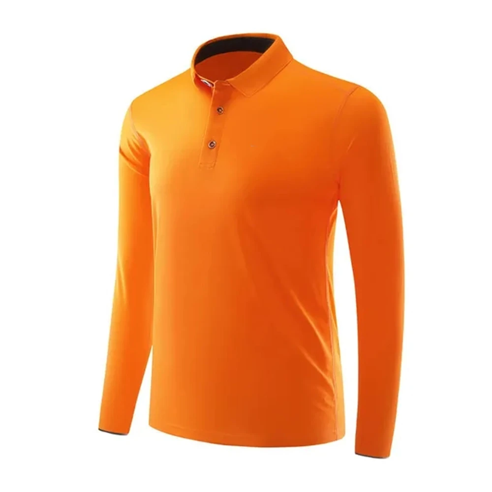 Men's Long Sleeve Golf Polo Shirt Quick-drying Breathable Solid Color Shirt T-shirt Long Sleeve Shirt New 2024