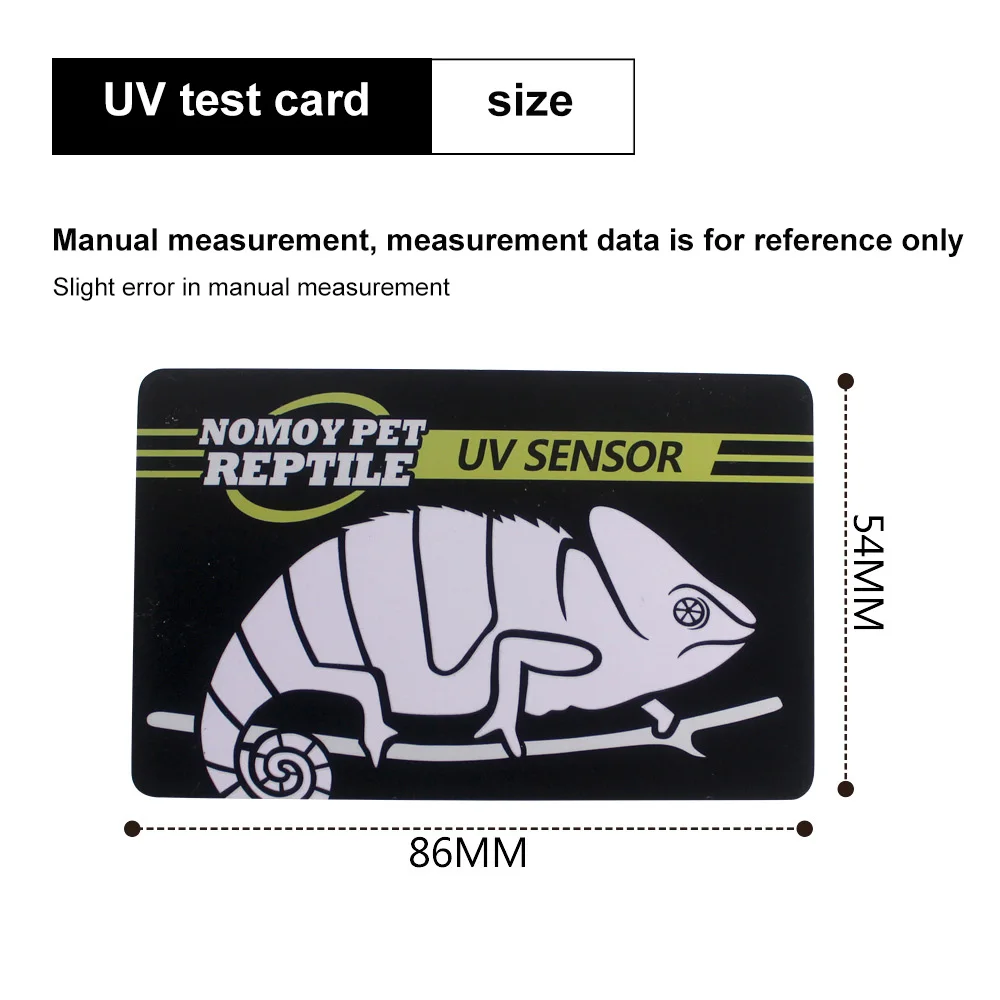 Probador de lámpara fluorescente para reptiles, medidor de prueba rápida, 5-1 piezas, UVB, tarjeta probadora, Sensor UV, 10 segundos, suministros