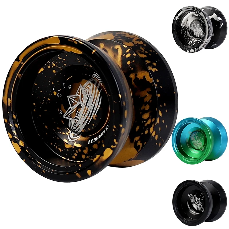 Yoyo competitivo de perlas negras X2, Yoyo de aleación para principiantes, fácil de volver y practicar trucos