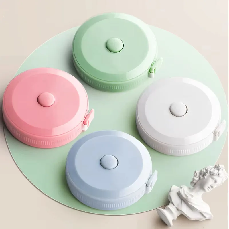 1.5/2M Mini Soft Tape Measure Double Scale Body Sewing Flexible Tailor Ruler  Portable Retractable Self-Lock Measuring Tape