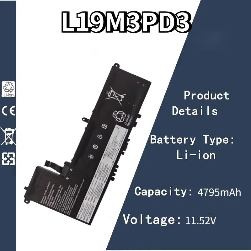

11,52 В 4795 мАч L19M3PD3 Аккумулятор для ноутбука Lenovo Ideapad S540-13API S540-13ARE S540-13IML S540-13ITL L19D3PD3 L19L3PD3