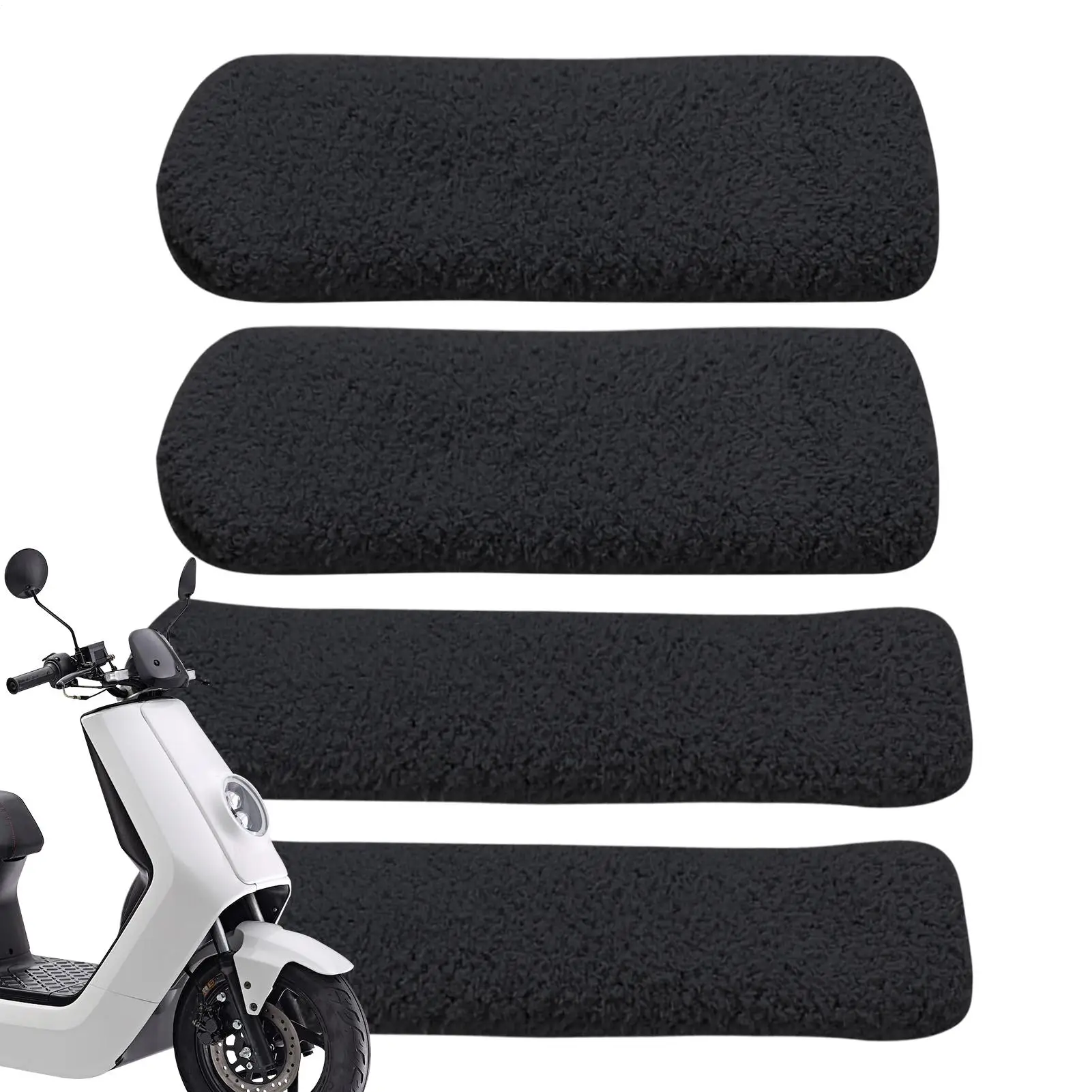 

Motorcycle Handlebar Covers Soft Stretchable Plush Handlebar Brake Lever Cover For Cycling For Adventure Commuting Cruising