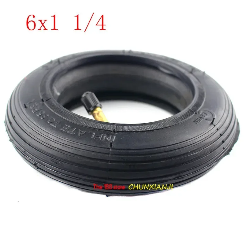 Motorcycle 6x1 1/4 Tyre 150MM Scooter Inflation Wheel with Hub  Inner Tube Electric  6 Inch Pneumatic Tire