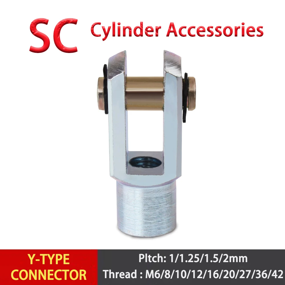 1Pcs M6~M42 SC Standard Cylinder Accessories Y-type Connector Cylinder Parts Type Y-32/40/50/63/80/100/125/160