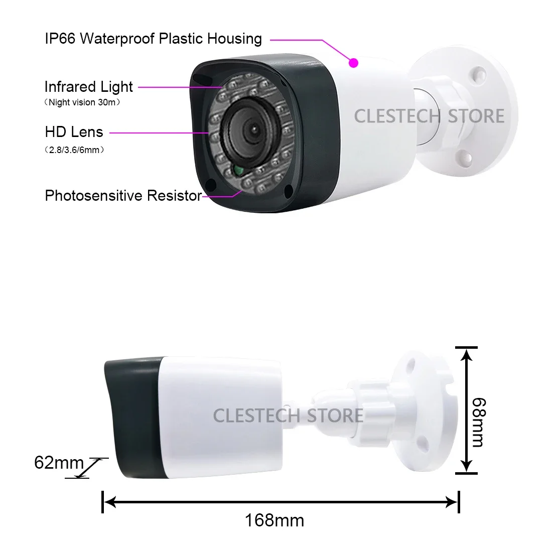 2K POE IP Mini Camera CCTV 4MP HD Full Digital Onvif H.265 In/Outdoor Street Waterproof IP66 Face Human Detection XMEYE For Home