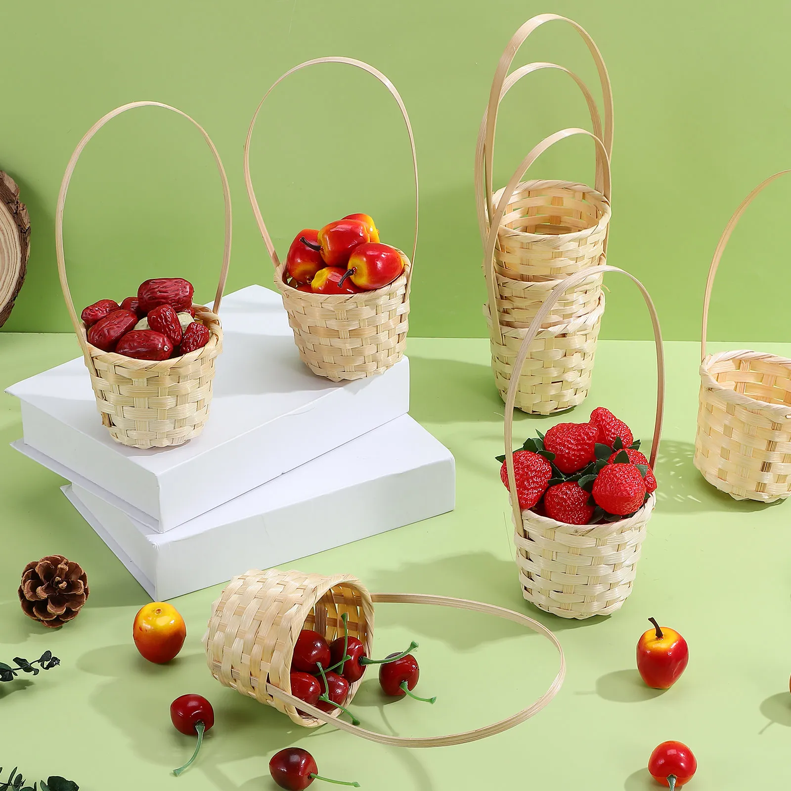 

8 Pcs Party Woven Basket Flower Arrangement to Weave Multifunctional Baskets Shopping