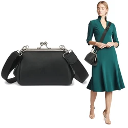 Women's handbag, crossbody bag, small pattern, rivet pattern, PU leather, fashionable shoulder bag, crossbody clip bag