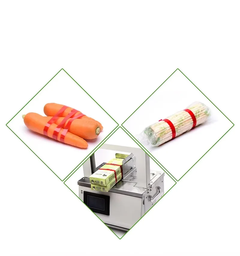 Mesin Pengikat Otomatis untuk Sayuran, Sosis, dan Produk Makanan dengan Pita Perekat Panas untuk Pembuatan Produk Karet