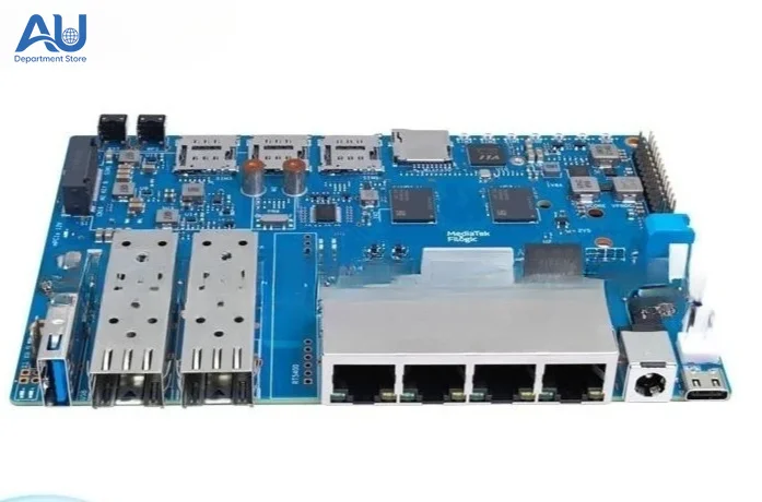 Banana Pi BPI-R4 High-Performance Router Development Board MediaTek MT7988A Quad-Core 2x 10G SFP 4x Gbe Ports Open-Source SBC