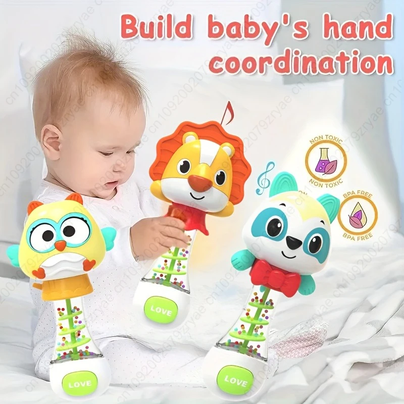 Colorful Youngsters Sensory Rattle Toy | Soft ABS Hand Grasping Ball Musical Notes , Engaging Youngsters Toy, no Electricity