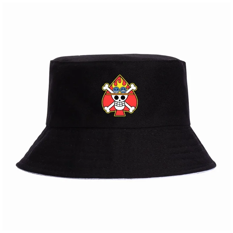 One Piece Bucket Hat Cartoon Anime Fishermen Caps Men Women Panama Hat Summer Foldable Outdoor Casual Sun Caps Sunscreen Hats