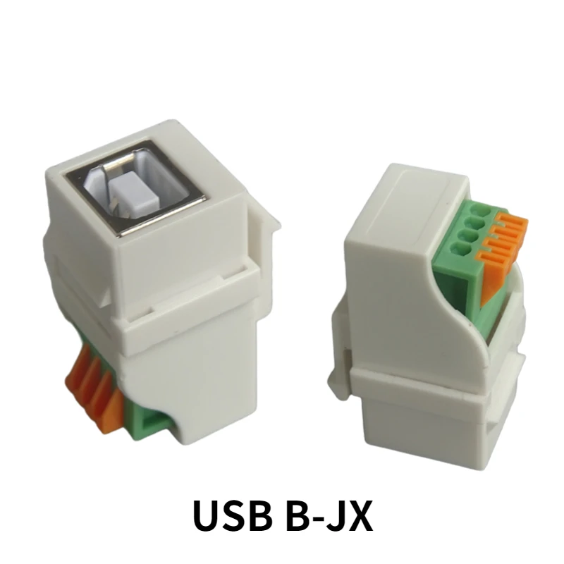 5-delige USB-B Vrouwelijke Basis Met Terminal Printer Connector, Met Gesp Ondersteuning Voor Wandpaneel Installatie, Zwart En Wit