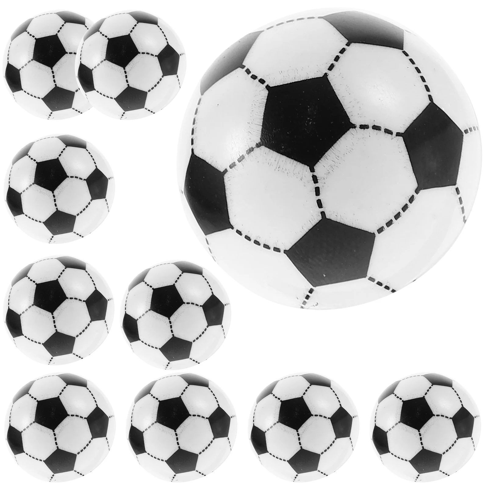 10 Pcs Injection Molded Small Football Foosball Game Supplies Substitute Table Balls Adult Plastic Desktop Battle