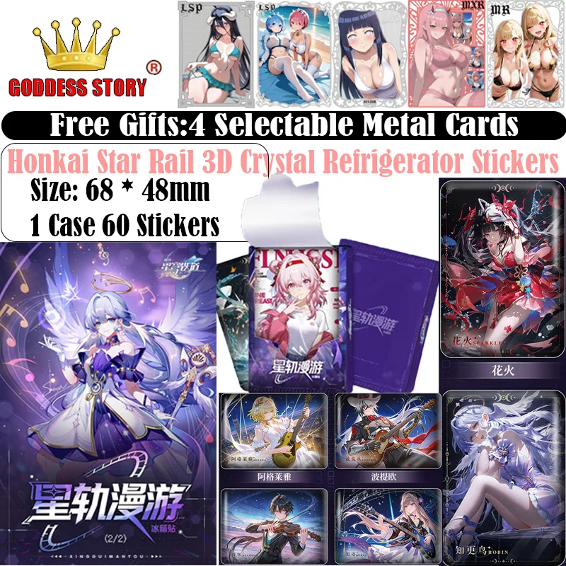 

Honkai Star Rail 3D кристалл наклейки на холодильник аниме игра Genshin Impact TCG Card Collapse игры коллекционные карты игрушки подарки