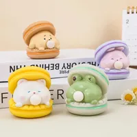 Creative Cute Animal Spit Bubble Burger Stress Relief Pinch Children's Anti-stress Relief Squishy Decompression Squeeze Desk Set