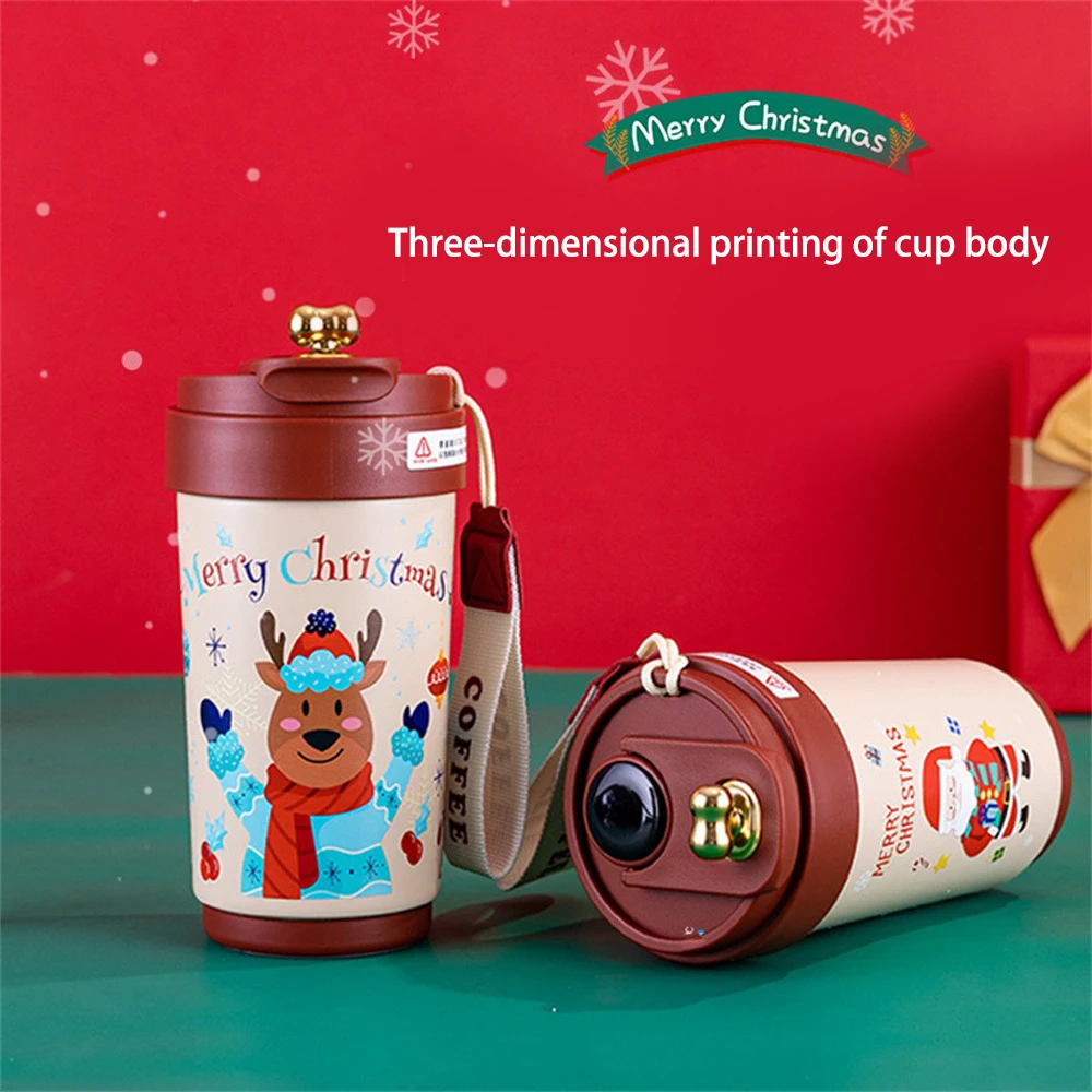 1/3PCS Cute Thermos Cup Very Fashionable Drink Directly 316 Stainless Steel Cup Lovely Easy To Clean High Capacity Thermos Cup