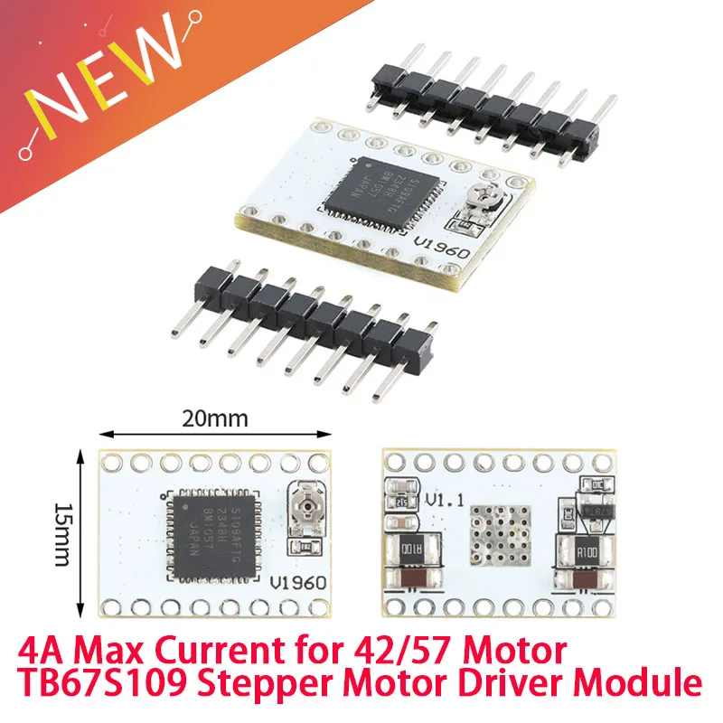 5pcs/1pc TB67S109 Stepper Motor Driver Board Module TB67S109AFTG for Drive 42/57 Motor 9-50V 4A Current Control Drive Integrated