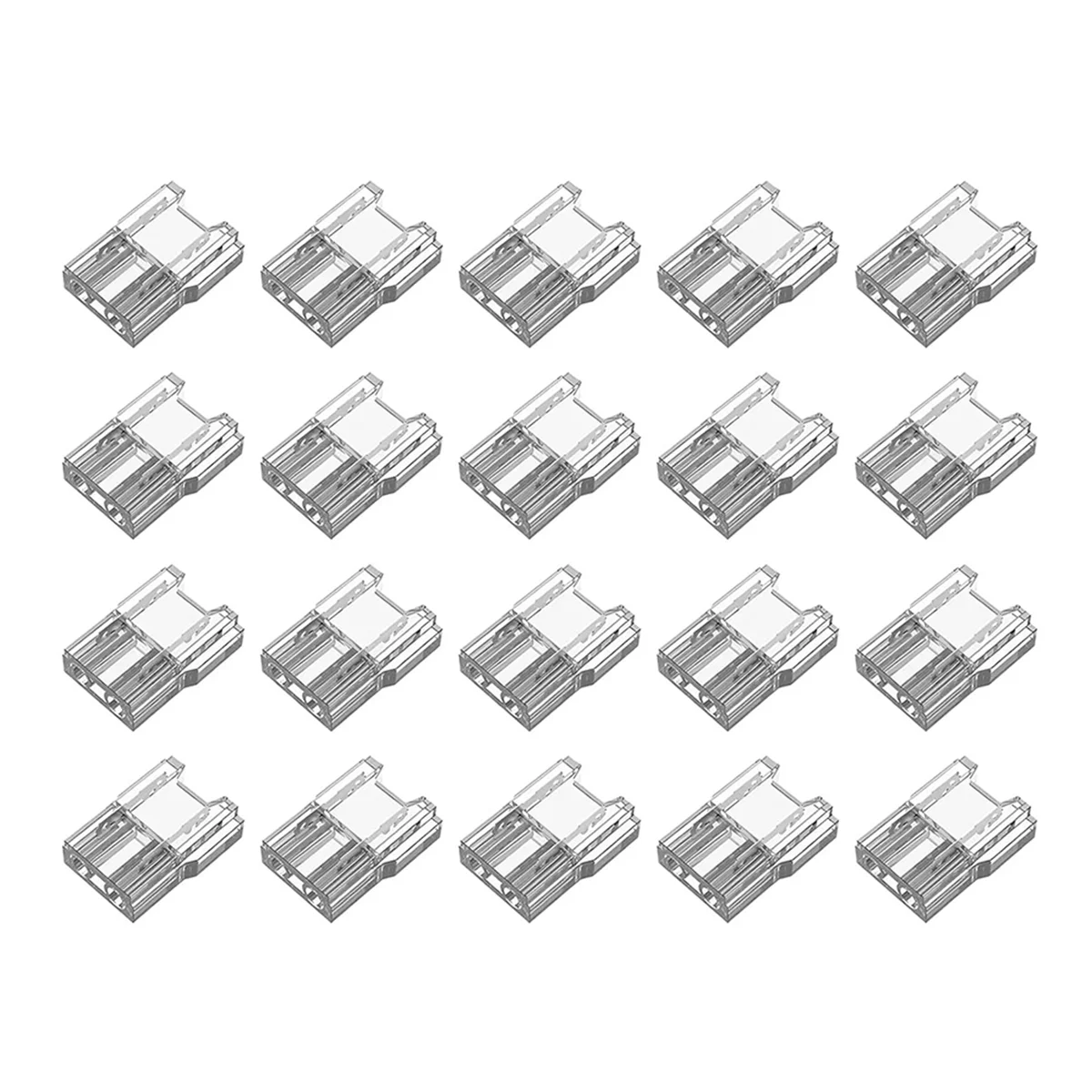 A002 LED Light Strip Connectors 20pcs 2Pin Strip to Wires LED Tape Light Connectors,Transparent Solderless No Dark Area 8mm - view 6