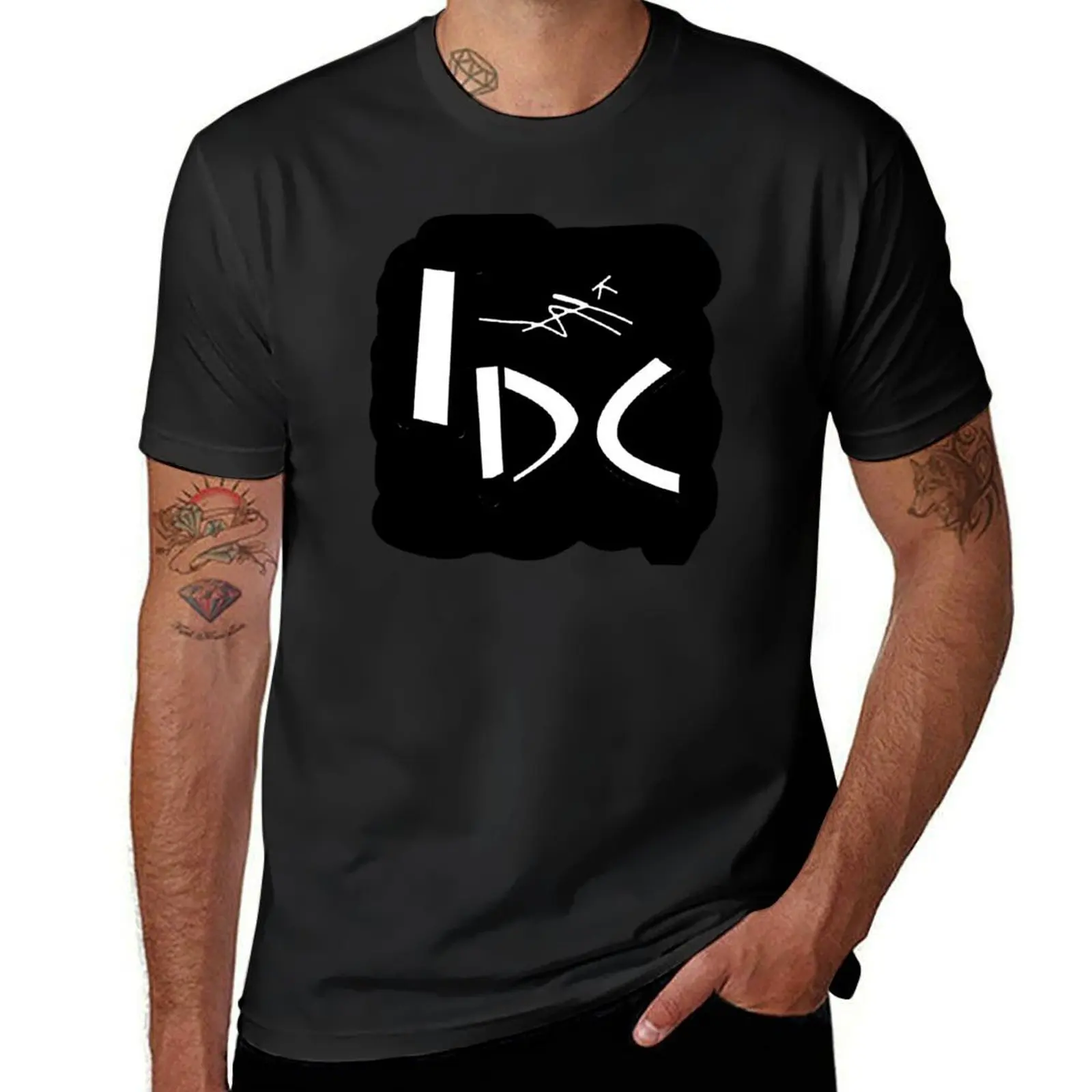 ISTAY IN SHIRTS - IDC BLACK T-Shirt anime Short sleeve tee plain white t shirts men