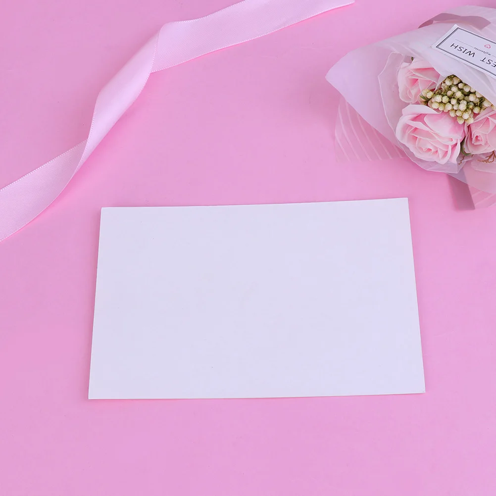 

200 Pcs DIY Greeting Cards Blank Postcards for Mailing Watercolor Kraft Paper Student Note Message Word Portable