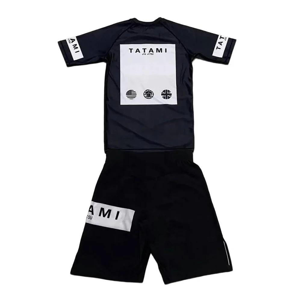 Summer High Performance Adult Kids T-Shirt & Shorts Set Family Sports Casual Dry-Fit Set for MMA Jiu-Jitsu Wrestling Training