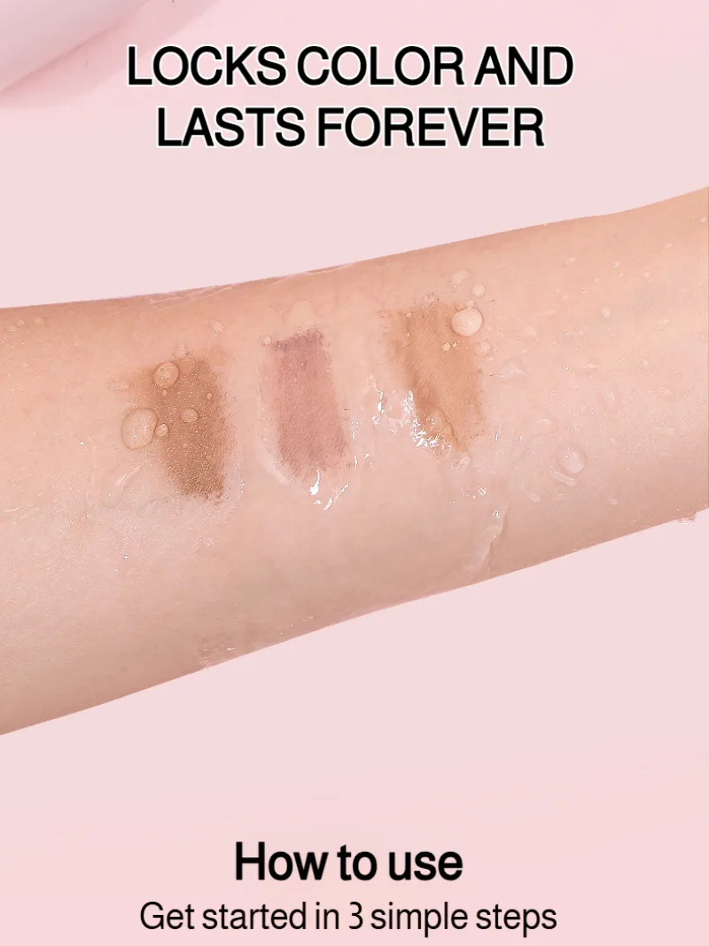 Matiz de sobrancelha natural de longa duração, à prova d'água, à prova de manchas, creme de estilo de sobrancelha, 3 cores, gel de tingimento de sobrancelha