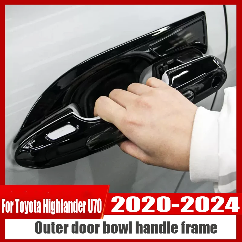 For Toyota Highlander U70 2020 2021 2022 2023 2024 Outer door bowl handle frame Anti scratch protective sticker for door handle