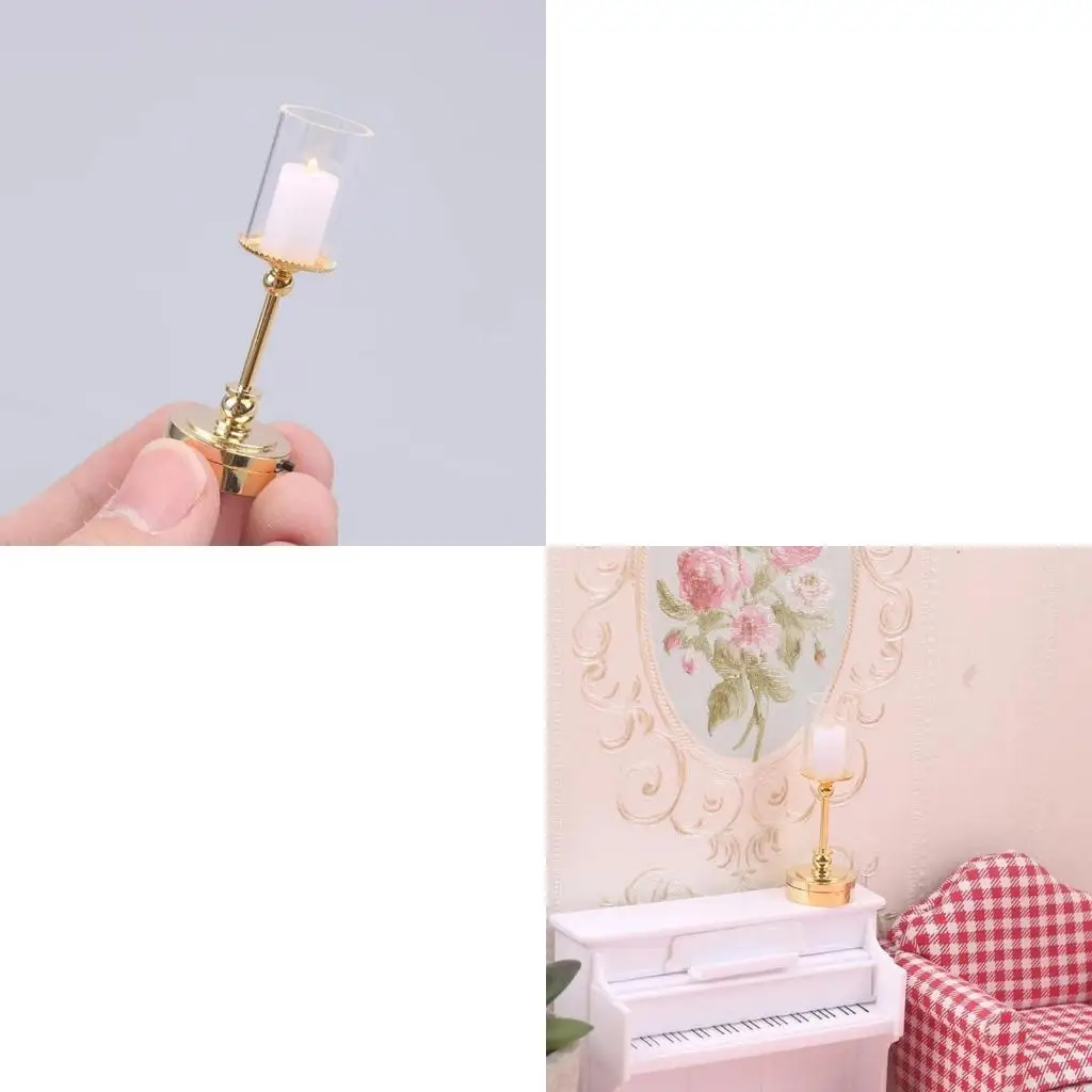 

1/12 светодиодная настольная лампа для кукольных домиков для создания теплой атмосферы, декор для гостиной