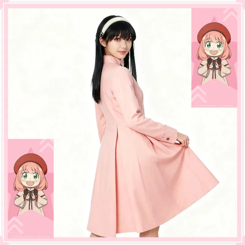 Disfraz japonés Anmie Spy X Family Forger, disfraz de Yor, vestido rosa de princesa espinosa, traje, abrigo, ropa de mujer para Hallooween