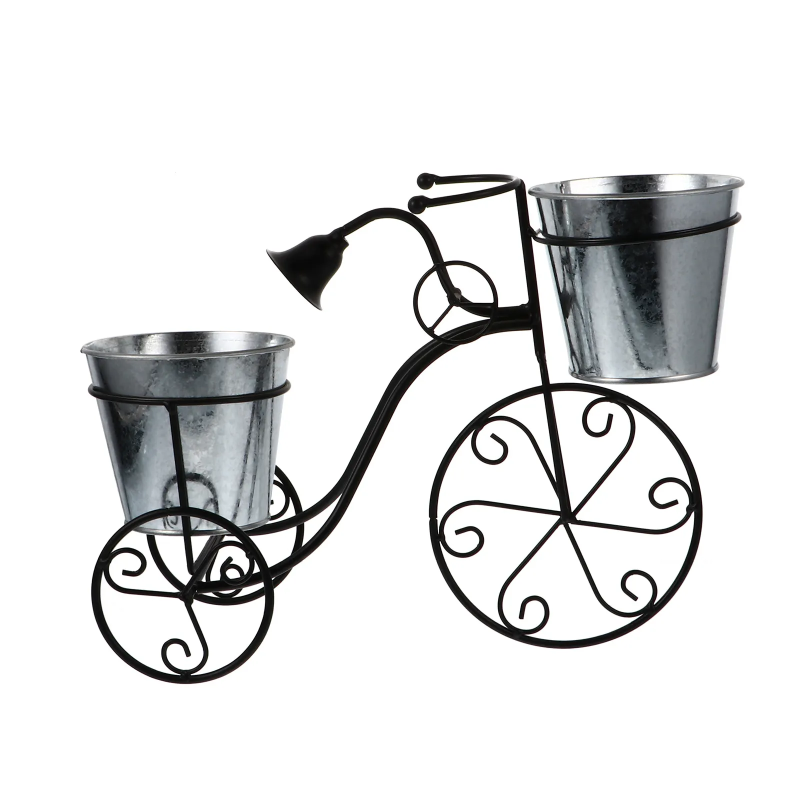 1Pcs Sturdy Iron Bike Design Flower Rack Multi Use Plant Stand Flowerpot Holder Garden Decoration Bike Shape Planter Indoor