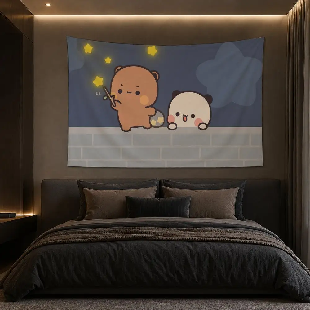 Y-Yier & B-Bubu Tapestry Bedroom Living Room Bar Party House Home Dorm Interior Wall Decor Background Banner