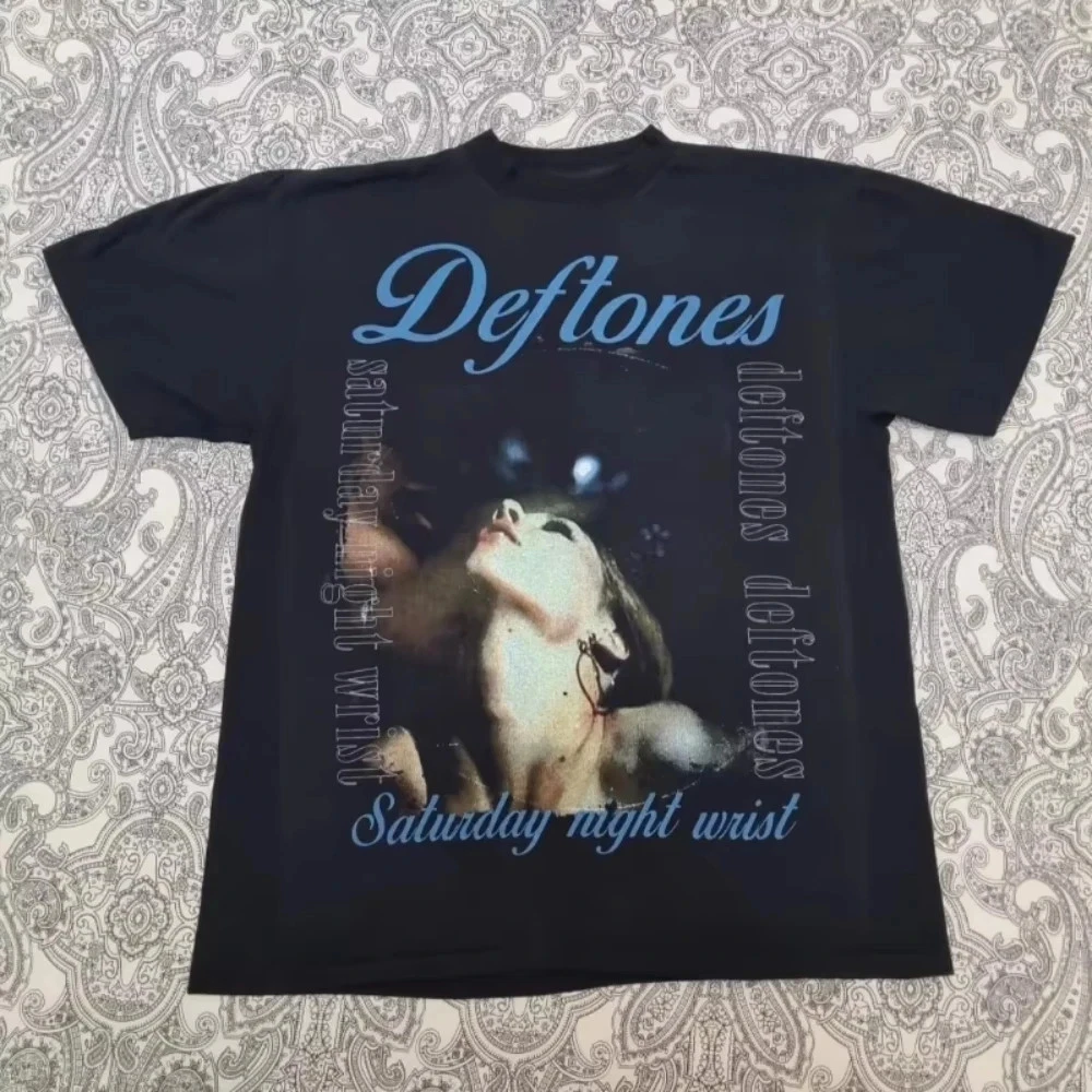 Camiseta Deftones Saturday Night Pattern Wristband, camiseta para hombre, nueva camiseta informal de verano unisex