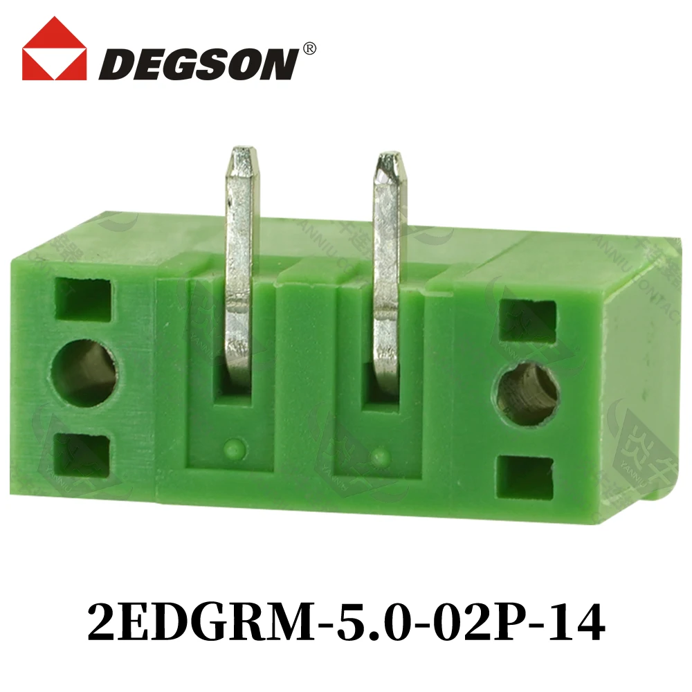 10 قطعة DEGSON 2EDGRM-5.0-04P-14-00ZH 2EDGRM-5.08 للتوصيل نوع PCB محطة كتلة موصل KF2EDGRM 2P ~ 12P MS hoenix