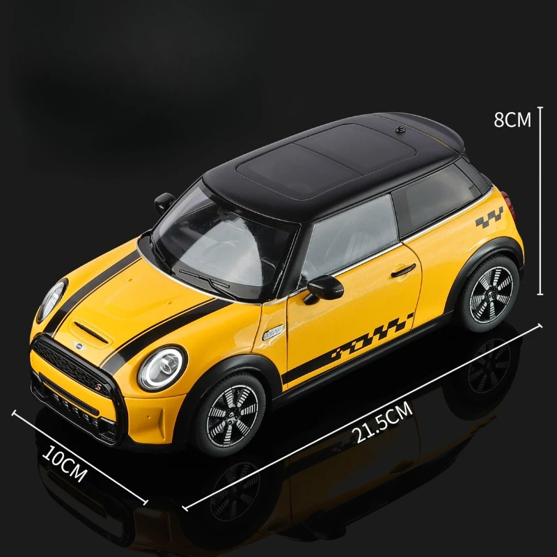 1:18 MINI COOPER S Simulated Car Alloy Diecast Model Car Classic Ornaments Enthusiasts Collection Gifts Toy