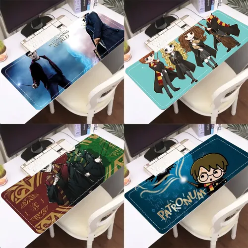 H-Harry-Movie-P-Potter 마우스 패드, 노트북 게임 액세서리, 대형 책상 매트, 컴퓨터 게이머 키보드 러그 카펫