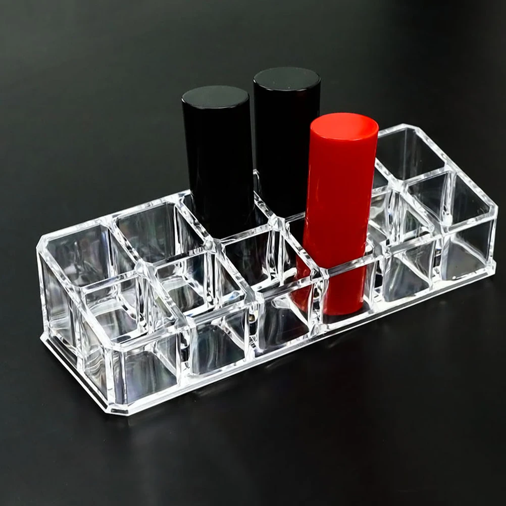 

3pcs Lipstick Display Rack Holder Organizer for Makeup Vanity Desktop Clear Storage Stand Household Lipgloss Holder