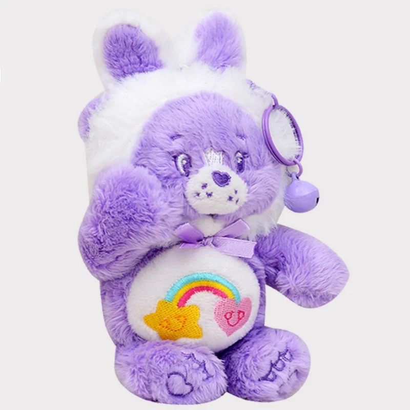 Care Bears Rabbit Plush Toy Backpack Pendant Keychain Boys Girls Toy Schoolbag Decoration Birthday Present Cute Stuffed Keyring