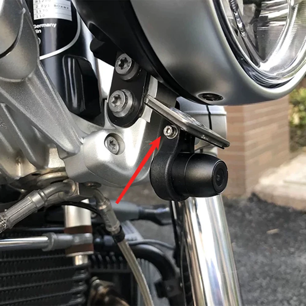 Motorcycle Holder Cam Camera Driving Recorder Bracket Front Camera For BMW RnineT R nineT Scrambler 2016-2023 2022 2021 2020