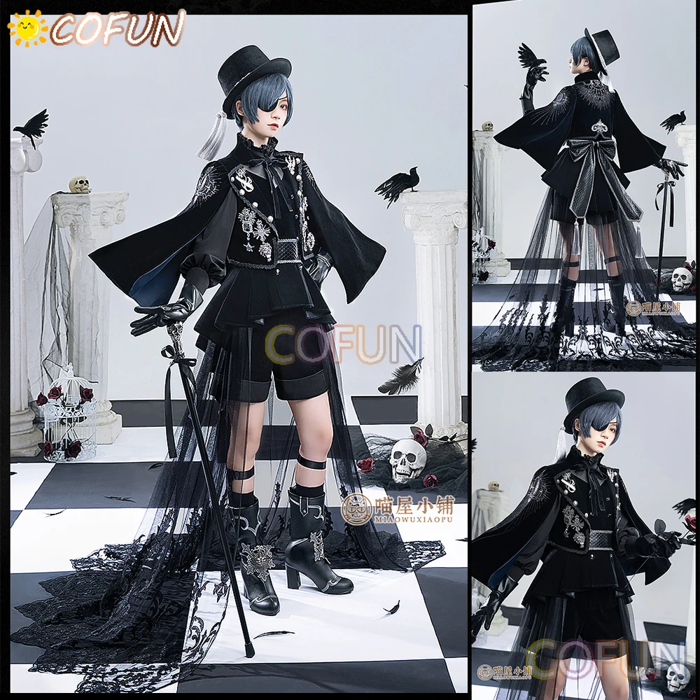 

COFUN Amine Black Butler 15th Anniversary Ciel Phantomhive Full Dress Cosplay Costume Halloween Outfits Game Clothing Anime Suit