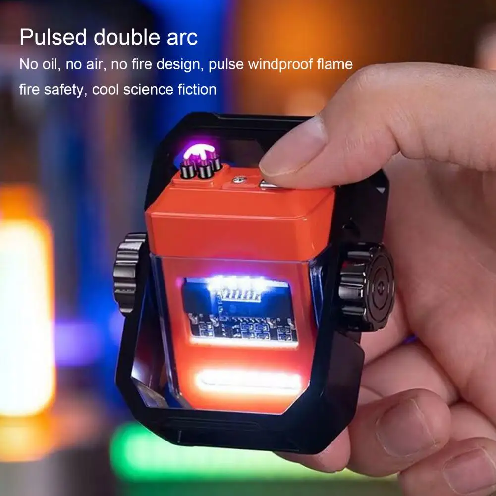 Fidget Spinner Igniter Electric Arc Lighter Metal Lighter LED Light Pulse Flameless Igniter USB Charging Creative Gift