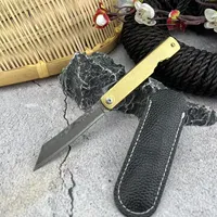Japanese Higonokami Outdoor Folding Knife Multi Tool Lightweight Copper Handle Tactical Self Defense Tool Sharp Utility Knife