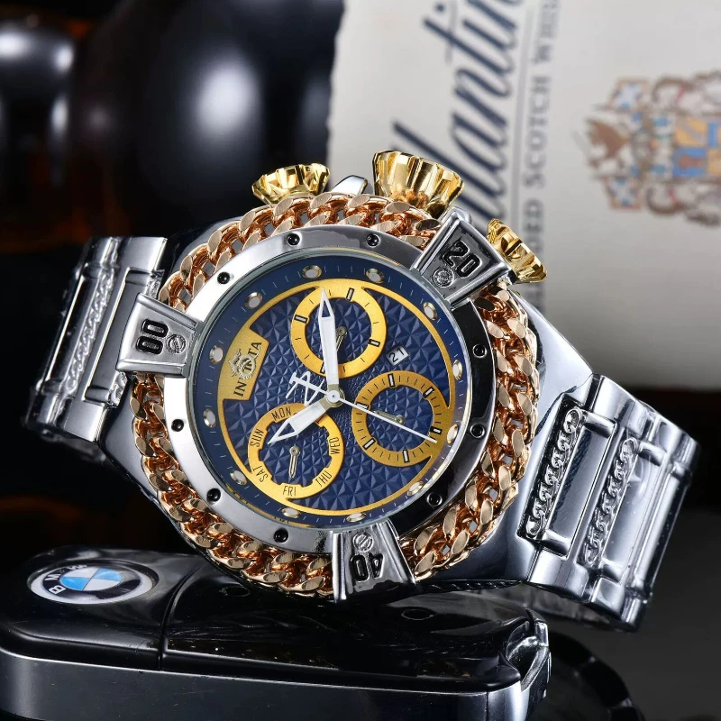 

2025 New Quartz Watches Movement Business Wristwatch Male High End Watches Top Brand Luxury Hand Clock Chronograph Men's Gifts