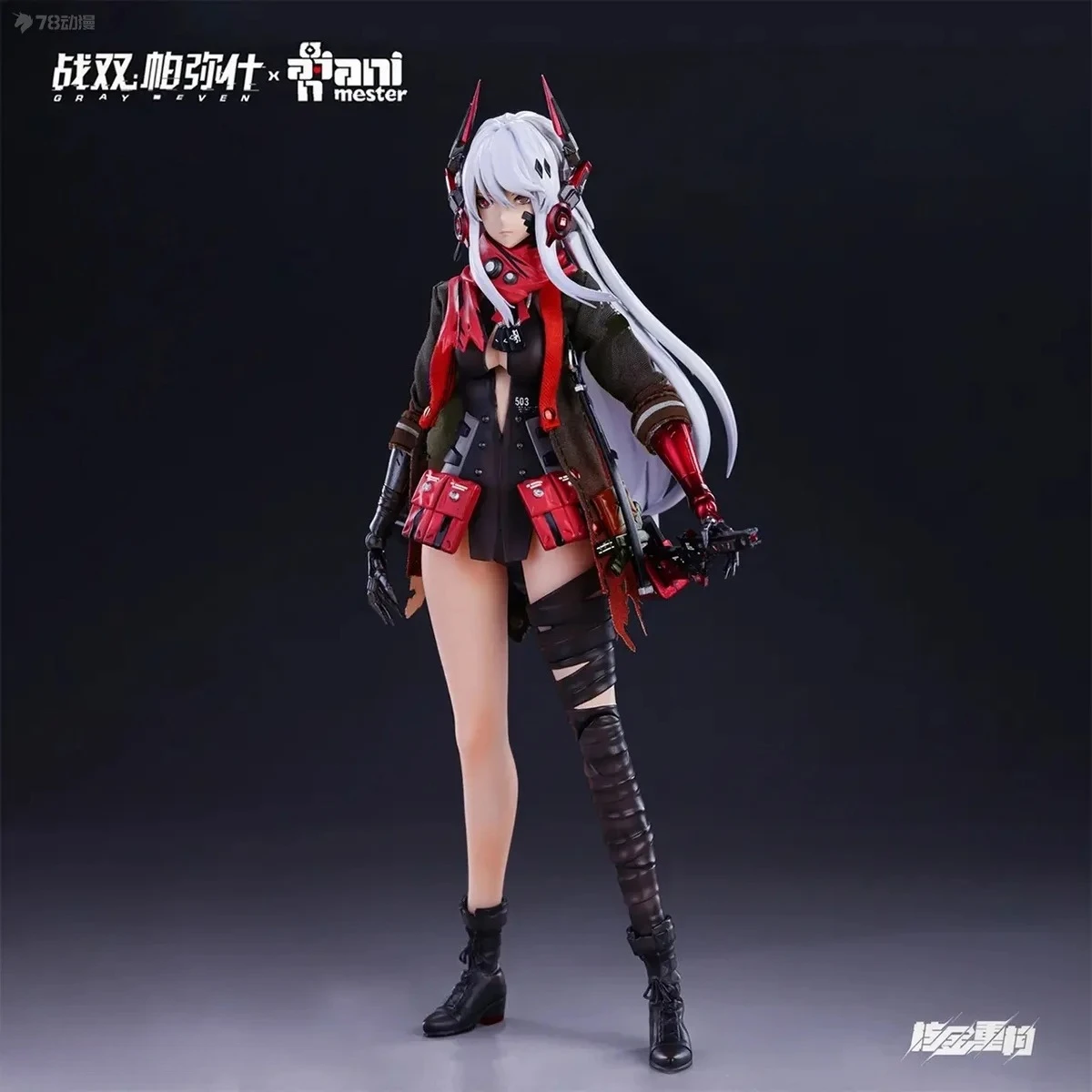 AniMester Original Gold Refactoring Thunder Task Force Lucia Deep Red Abyss Anime Action Figures Toys for Children Model