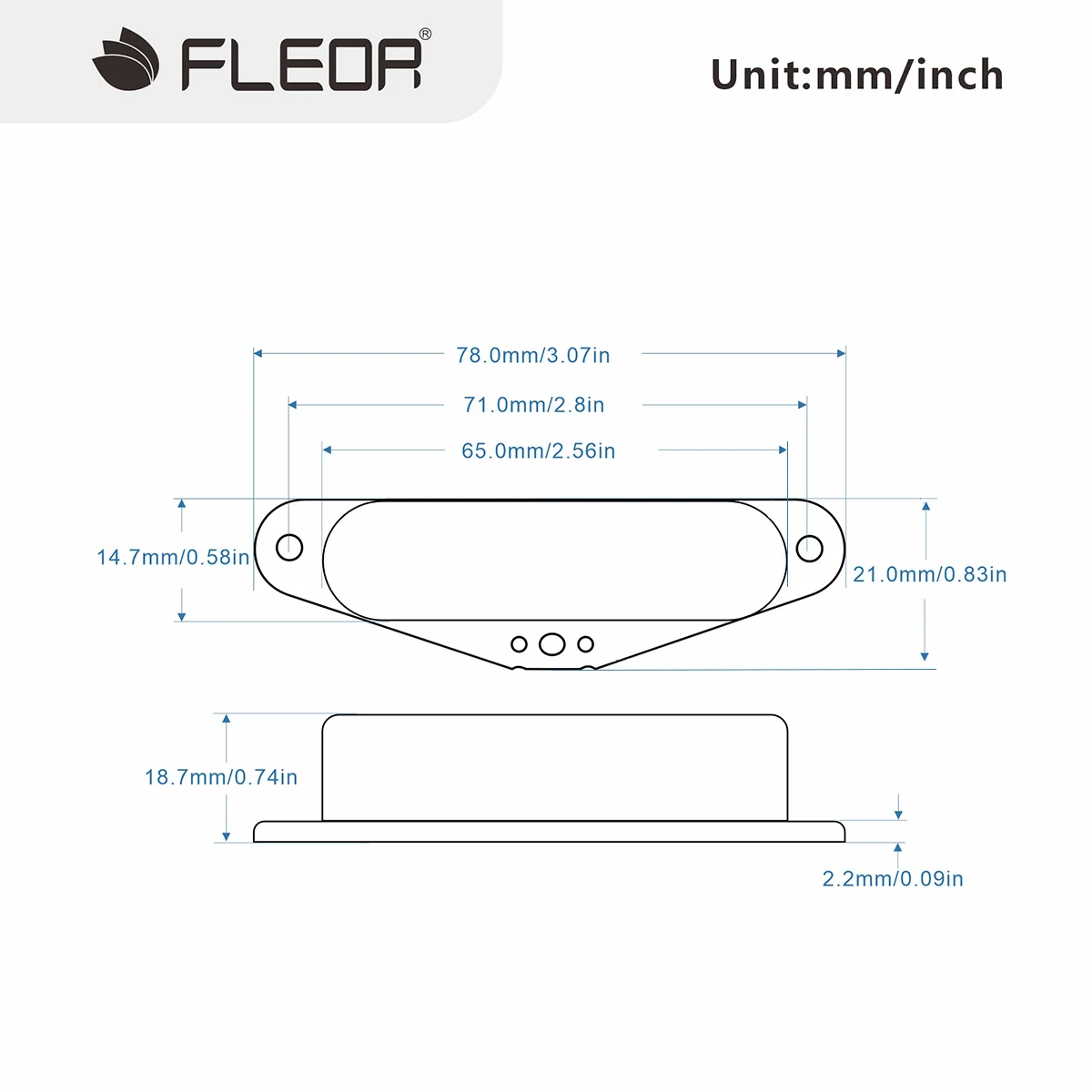 FLEOR Alnico 5 E-Gitarren-Hals-Tonabnehmer Single-Coil-Tonabnehmer Nickel für FD TL Style Gitarrenteile – Detail 5