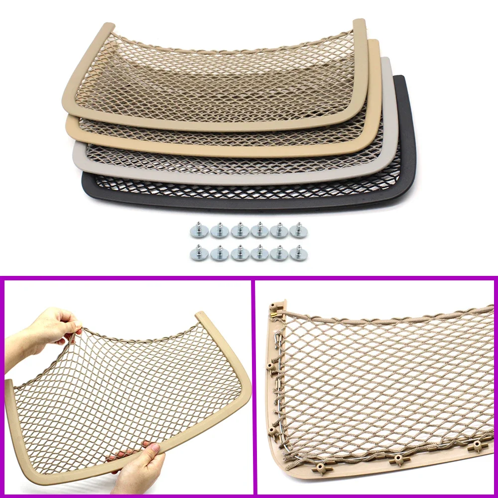 Car Front Seat Back Storage Pocket Net Cover Rear String Bag Mesh Holder For Mercedes Benz ML GL GLS GLE R Class W164 W166 W251