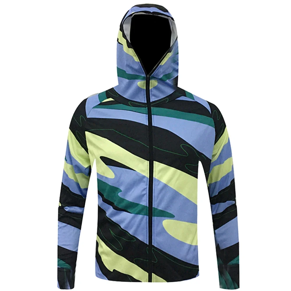 

Fishing Shirt Summer Men Sun Protection Long Sleeve Fishing Jerseys comfort Fishing Men Hiking Camping Hooded Anti-UV